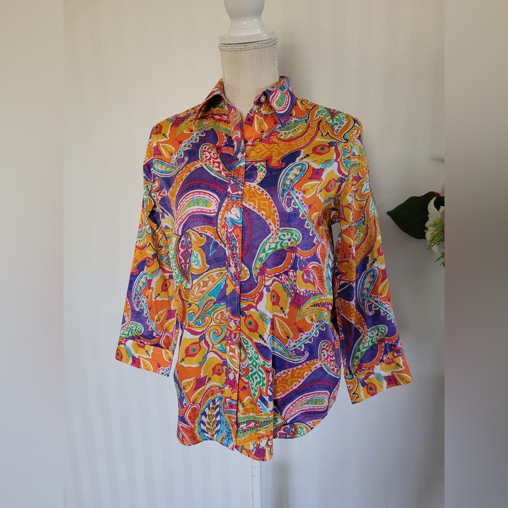 Ralph Lauren Multicolor Paisley Blouse